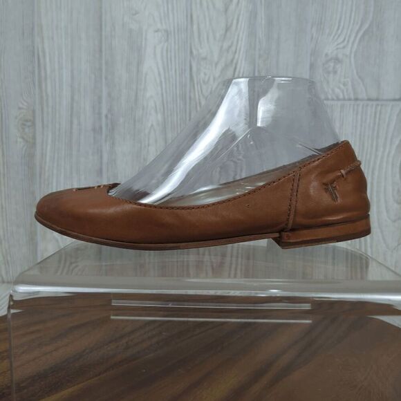 Frye Brown Leather Ballet Flats Womens Size 7.5 - Picture 2 of 12